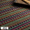 Ethnic style multi-color striped woven fabric for upholstery and tablecloths, pattern #02 - Pattern 02# (Ordinary Style) / 1m