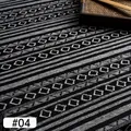 Ethnic style black and white woven fabric with geometric diamond patterns, variant #04 cloth - Pattern 04# (Ordinary Style) / 1m