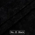 Primo piano del tessuto in velluto nero con morbida finitura in pile a fiocco di neve - Nero (WX1833-25)