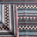 Detailed view of bohemian ethnic style woven fabric with colorful geometric patterns - Lijiang Style (#6) / 1m / Colorful