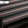 Ethnic style handmade fabric tablecloth with tribal geometric pattern design No. 23 - Thickened Style (#23) / 1m / Dark Green