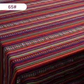 Ethnic style colorful striped woven fabric tablecloth featuring bohemian floral patterns - Pattern 65# (Thickened Style) / 1m / Colorful