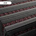 Ethnic style woven decorative fabric #45 with black red and white geometric patterns - Pattern 45# (Thickened Style) / 1m / Colorful