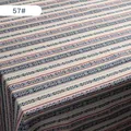 Ethnic style handmade fabric tablecloth featuring geometric stripes in blue and pink, No. 57 - Pattern 57# (Thickened Style) / 1m / White