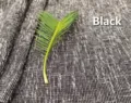 Macro view of thick black cotton linen Chenille fabric for DIY home decor - Black