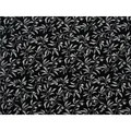 Vintage botanical pattern chenille jacquard fabric for sofa and curtains in black color - Black