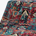 Retro ethnic style jacquard fabric in vibrant red and blue for DIY sewing projects - 1 Meter / As Shown