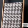 Premium gray and white houndstooth thick linen fabric for sofa covers and cushions - Oversized Gray Houndstooth