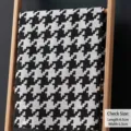 Premium black and white houndstooth thickened linen fabric for sofa covers and cushions - Oversized Black Houndstooth