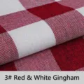 Red and white checkered cotton linen fabric for DIY upholstery, sofa covers, variant 3# - Standard / 3# Red & White Plaid