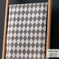 Grey and white diamond pattern linen fabric with a pattern scale of 6x4cm for cushions - Grey Rhombus