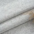 Macro detail of thickened light gray coarse grain chenille fabric with rich weave texture - Beige Gray