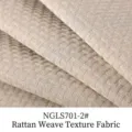 Tissu épais en lin beige à motif rotin pour coussins de canapé et rembourrage rétro - No. 2 (NGLS701) / Beige