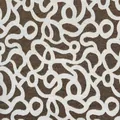 Macro detail of yarn-dyed jacquard chenille fabric with brown white abstract patterns. - Brown Background Jacquard Style (Jacquard-1)