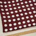Tessuto jacquard di ciniglia a pois marrone per divani, sedie e cuscini decorativi - Rosso