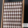 High-quality brown and white diamond pattern linen fabric for sofa cushions and pillows - Coffee Rhombus