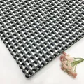 Black and grey fish scale grid cotton linen jacquard fabric for sofa upholstery - Black and Gray