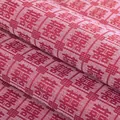Tessuto jacquard rosso tradizionale Doppia Felicità per artigianato fai da te e decori nuziali - Simbolo di Felicità / Rosso