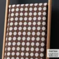 Brown four-leaf clover geometric pattern thick linen fabric for sofa cushions and upholstery DIY - Brown Four-leaf Clover
