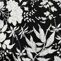 Dettaglio macro del tessuto jacquard in ciniglia botanica bianca e nera per divano - Botanico / 145*100cm