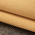 Close-up texture of thickened ginger yellow cotton linen fabric for sofa upholstery - No.3 Lemon Yellow