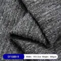 Tela de tapicería de chenilla gris con patrón de montaña para sofás y sillas - 1m / Serie Gris Oscuro (1089-9)