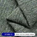 Tela de sofá de chenilla gruesa premium con patrón de montaña verde gris, modelo SY1089-15 - 1m / Verde Grisáceo (1089-15)