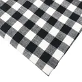 Classic black and white checkered linen fabric for versatile home decor and tablecloths - 1.5mx1m / Black White Grid