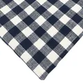 Classic black and white checkered linen fabric for DIY tablecloths and soft cushions - 1.5mx1m / Blue White Checkered