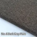 No. 6 dark grey thick linen fabric texture for sofa upholstery, cushions, and seat mats - Dark Gray