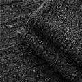 Close-up of thickened dark chenille fabric with bouclé mountain pattern texture - 2608-19炭墨麻灰