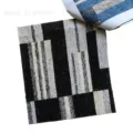 Thickened jacquard chenille fabric featuring black and grey geometric stripe patterns - -06 #