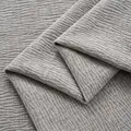 Grey chenille fabric with wavy petal texture for upholstery and clothing - 1 Meter (1.46m Width) / Light Gray