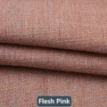 Tissu en lin épais rose chair texturé pour coussins de canapé et oreillers - Rose chair