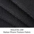 Dunkelgrauer Sofa-Stoff mit Rattan-Webstruktur SKU NGLS701-20# - Dunkelgrau