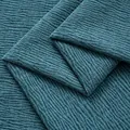 Teal textured chenille fabric with rippled petal pattern for upholstery or clothing - 11 # Bird blue 1.0m length and width 1.46 / Other