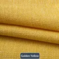 Tissu d'ameublement en lin épaissi texturé pour canapés et coussins en jaune doré - Jaune Or