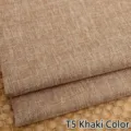Thickened khaki cotton linen fabric with coarse woven texture for DIY upholstery - 1 Meter / Khaki