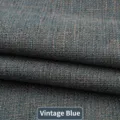 Texture en tissu de lin bleu vintage épaissi de qualité pour canapés et coussins - Bleu Vintage