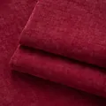 Tejido de chenilla rojo oscuro grueso de calidad para sofás con textura aterciopelada - Rojo Vino (8329-15)
