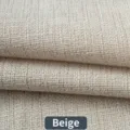 Tissu en lin épais beige durable avec armure texturée pour canapé et coussins. - Beige
