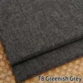 Thickened cotton linen fabric swatch in T8 green-grey for upholstery and DIY crafts - 1 Meter / Green Gray