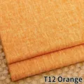 Premium thick solid orange cotton linen fabric for sofa upholstery and DIY crafts - 1 Meter / Orange