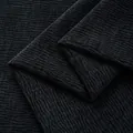 High-end black chenille fabric with a unique rippled texture for upholstery and clothing. - 21 # Pure black 1.0m length and width 1.46 / Other
