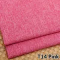 Pink solid color cotton linen fabric with premium thick woven texture for DIY T14 - 1 Meter / Pink