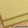 Premium thickened plain linen fabric for sofa covers and DIY crafts in light olive green - 1 Meter / Lazy Green