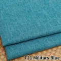 T21 Army Blue thick cotton linen fabric swatch for DIY sofa cover and tablecloth - 1 Meter / Military Blue