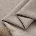 Thickened natural coarse linen fabric in beige for premium sofa covers and cushions - Standard / Khaki