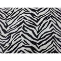 Tessuto Ciniglia Stampa Zebra Nero Bianco Motivo per Fodera Cuscino Divano Tessuto - 145x100cm / Bianco e nero