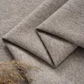 Macro di tessuto di lino grezzo beige spesso di alta qualità per tappezzeria divani - Standard / Grigio caldo